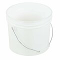 Vestil 2 Gal Open Head Pail with Steel Handle, White PAIL-2-PWS